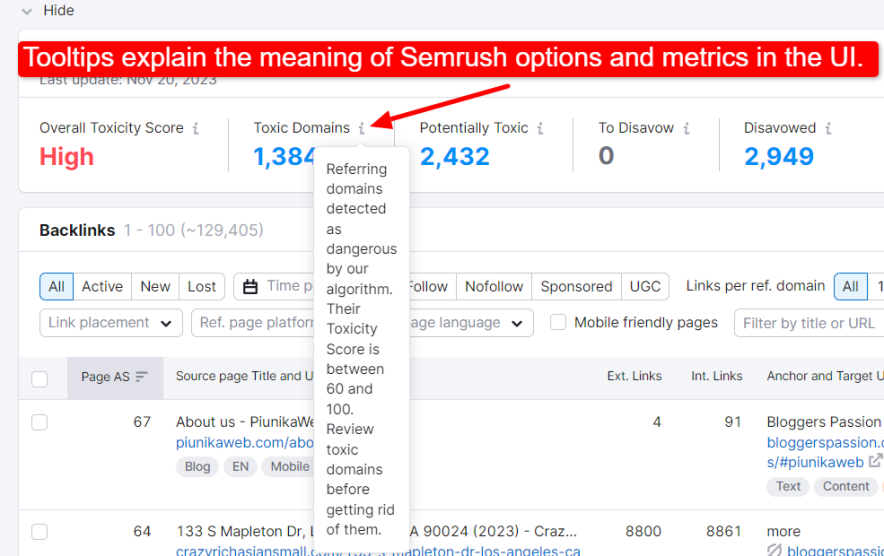 Semrush UI Semrush UI
