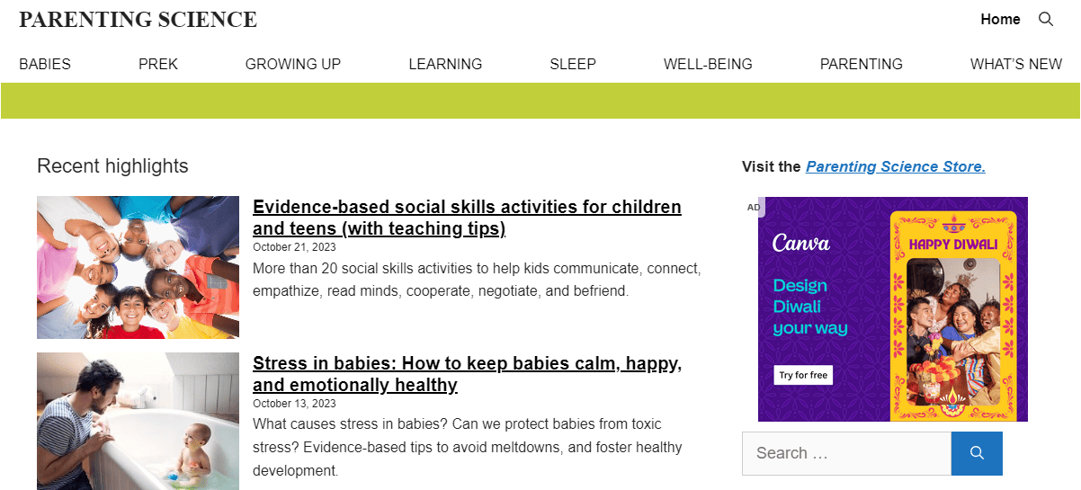 Parenting Science Website Parenting Science Website