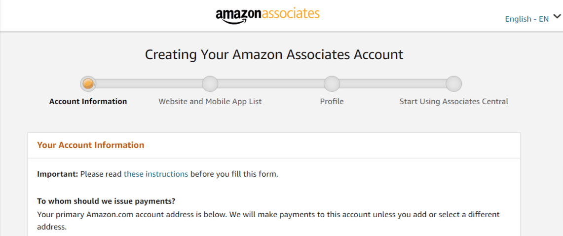 create amazon associate account create amazon associate account