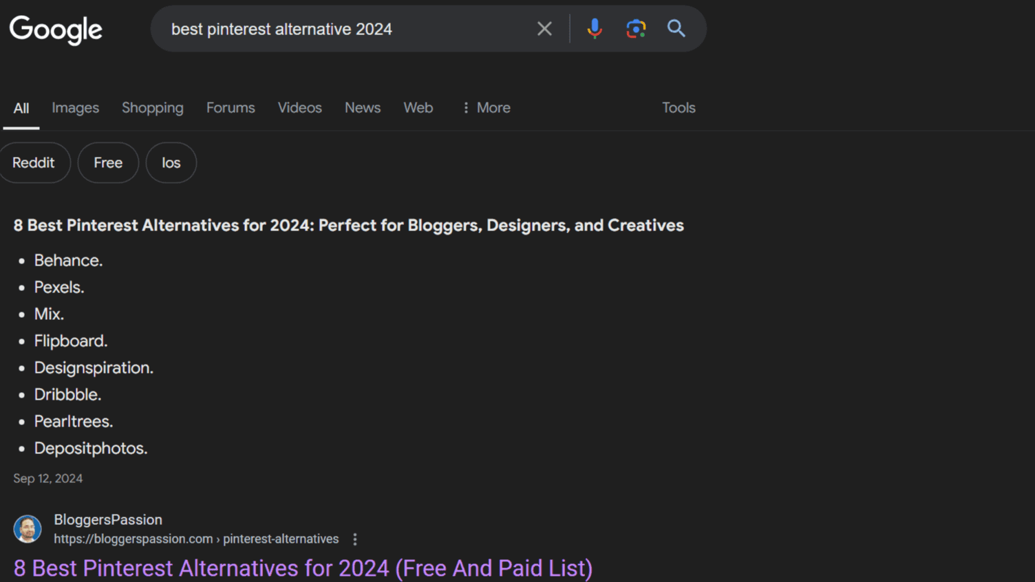 List snippets List snippets
