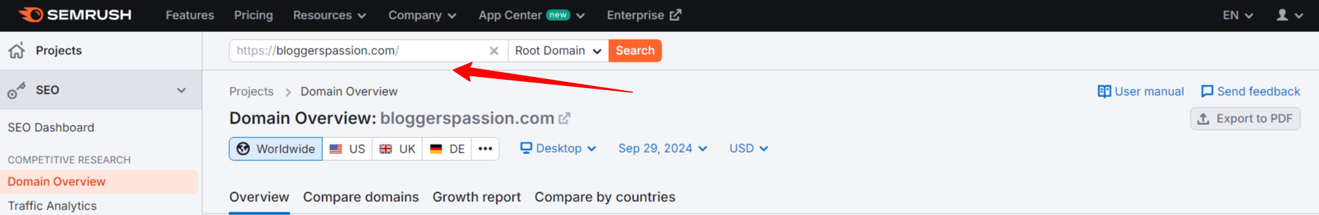 Semrush Domain Overview Semrush Domain Overview