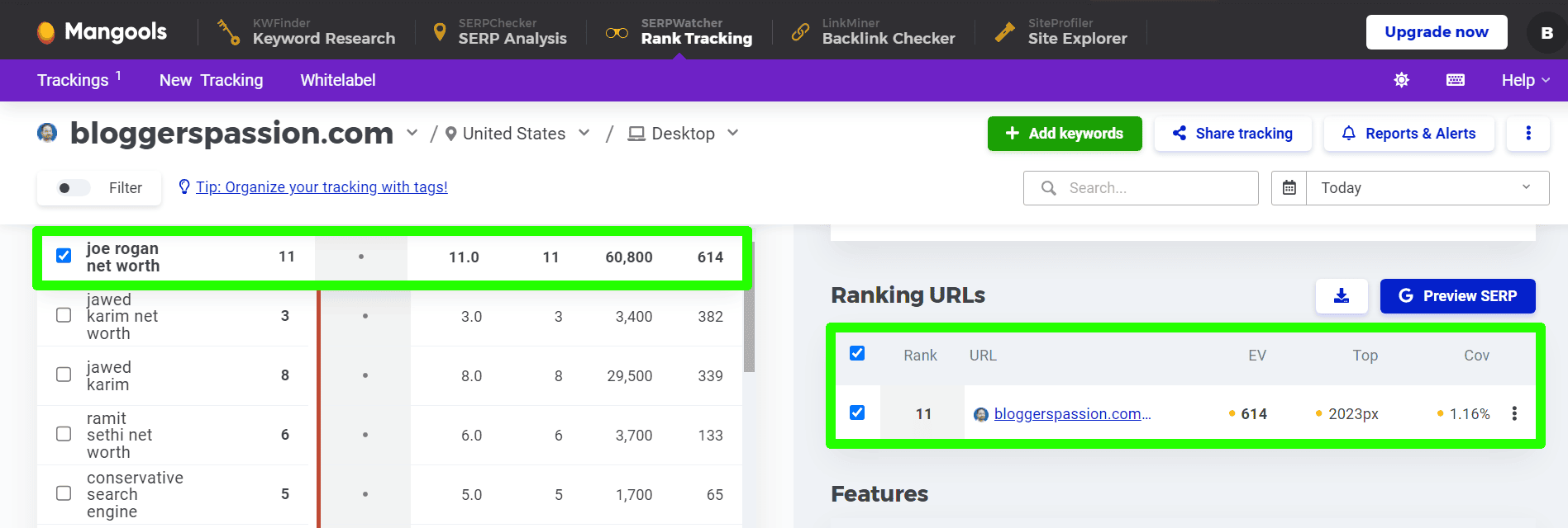 SERP Watcher by Mangools SERP Watcher by Mangools